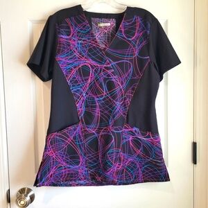 Wonder Wink FFX Sport Mock Wrap Scrub Top Medium